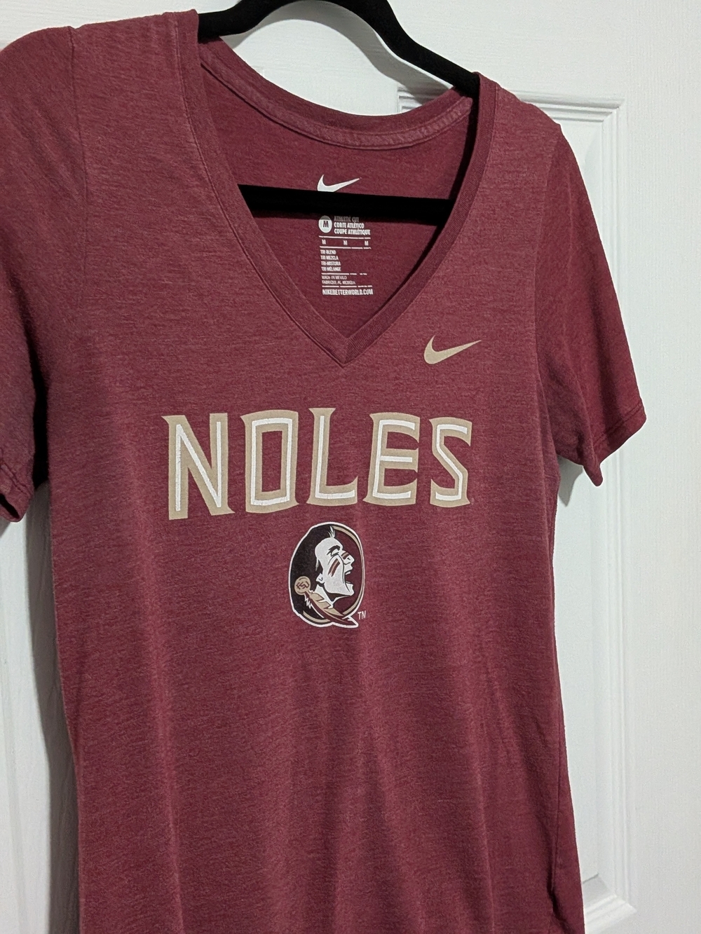 Nike Women’s V-Neck 'Noles' T-Shirt - Garnet